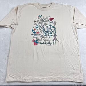 Northern Reflections Vintage Herb Garden Floral T-Shirt Single Stitch Size Large